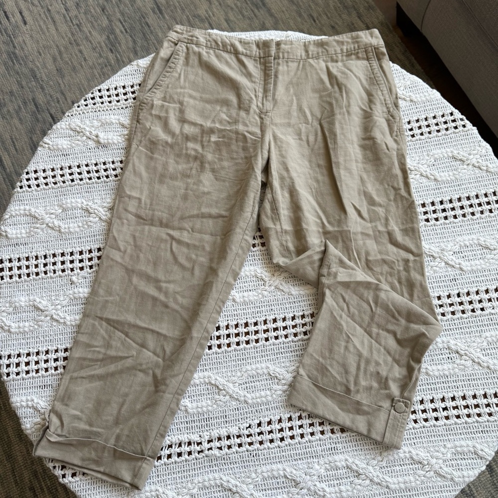 Eileen Fisher Tan Chinos Relaxed Fit